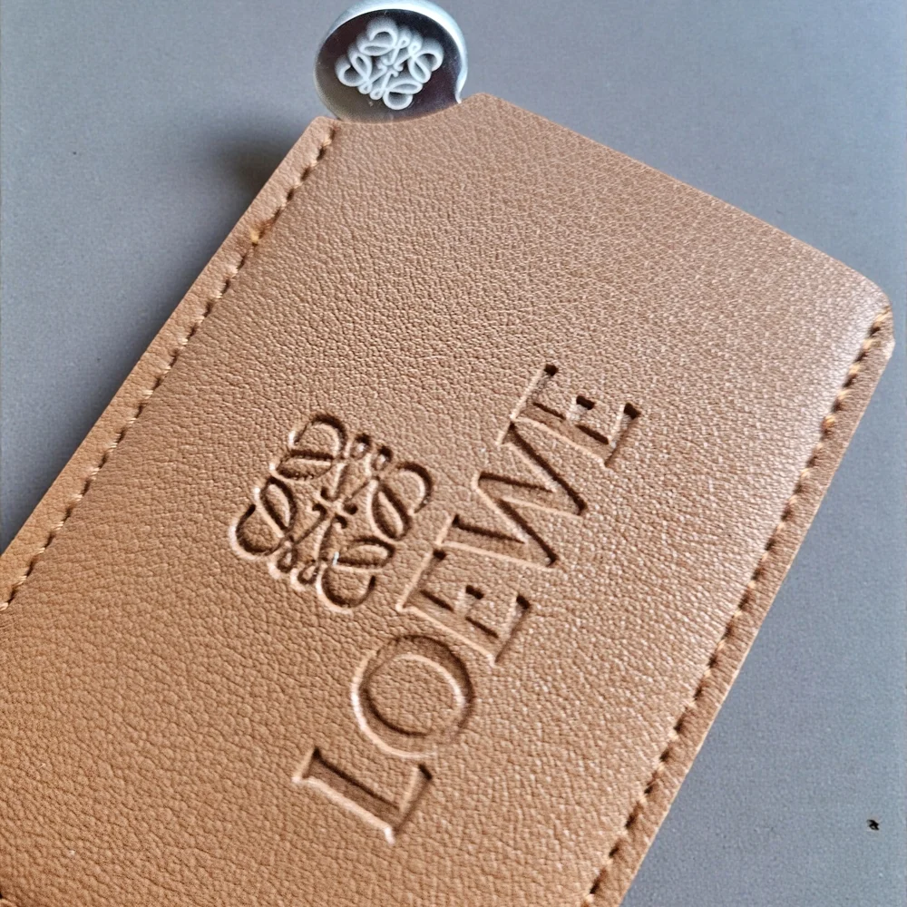 Loewe Brown Travel Mirror/Card Holder NEW